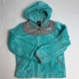 The North Face Kids Teal and Gray Oso Fleece Hoodie